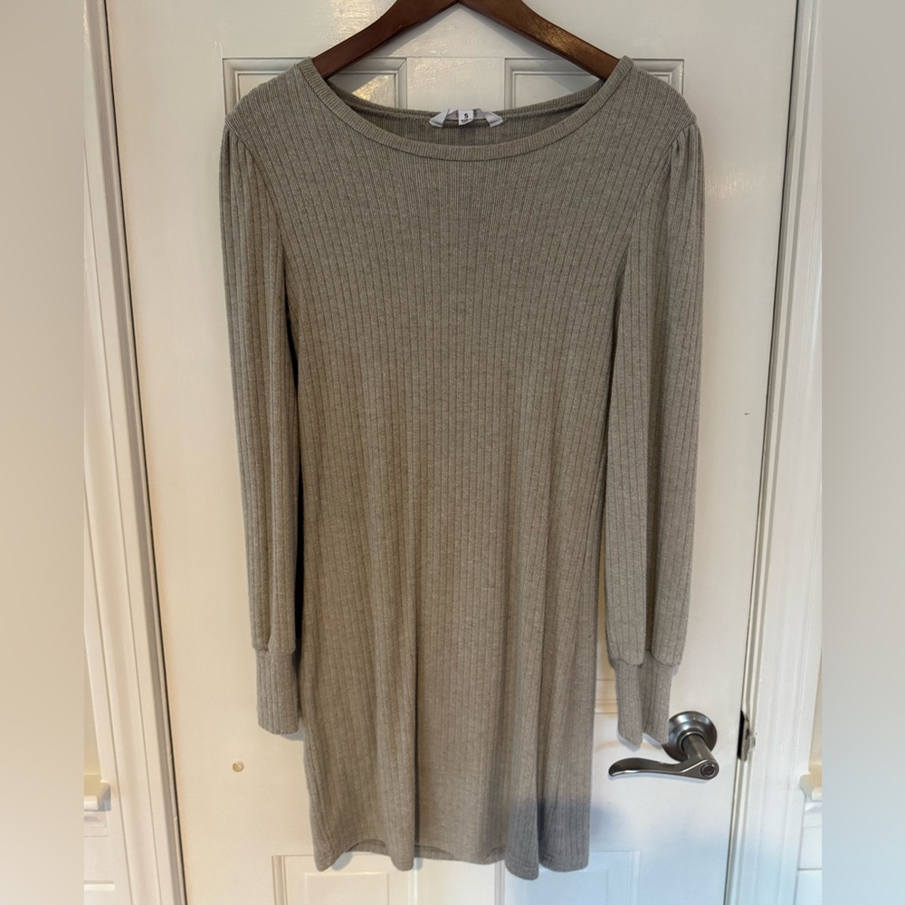 BB Dakota Taupe Long Sleeve Dress